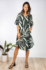Jasper Kaftan Dress (Maile Forest) - XS