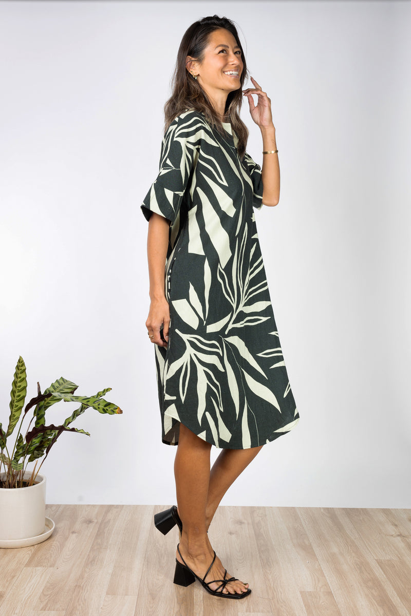 Jasper Kaftan Dress (Maile Forest)