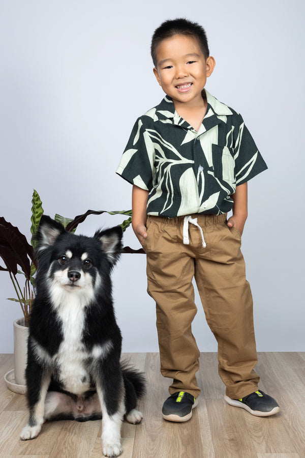 Mini Ronnie Aloha Shirt (Maile Forest)