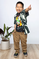 Mini Ronnie Aloha Shirt (Maile Forest)