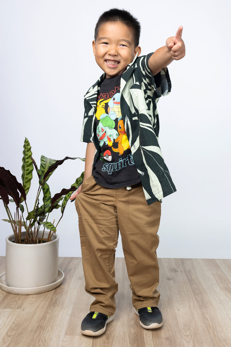 Mini Ronnie Aloha Shirt (Maile Forest)