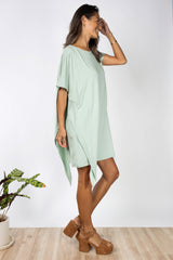 Sienna Asymmetrical Dress (Seafoam) - S
