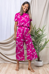 Alisa Box Pleat Top (Radiant Petals) - S