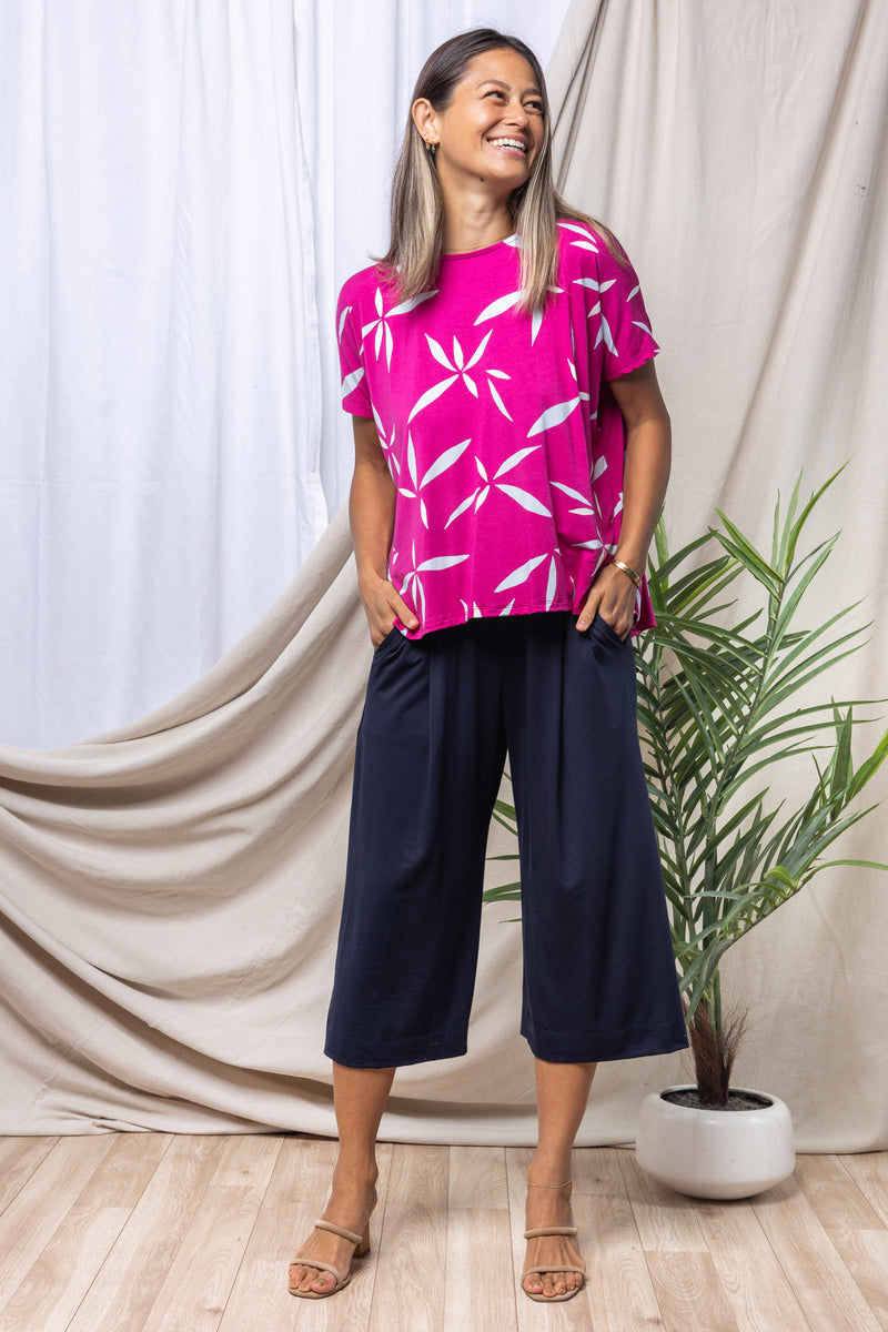 Alisa Box Pleat Top (Radiant Petals)