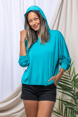 Bella Hoodie (Turquoise) - S