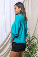 Bella Hoodie (Turquoise) - S