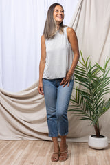 Chris Tank Top (Lt Grey Baby Stripe)