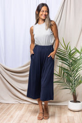 Chris Tank Top (Lt Grey Baby Stripe) - S
