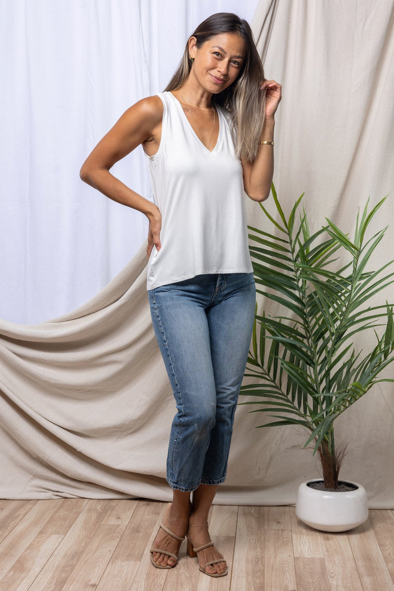 Nikki Tank Top (Ivory) - M