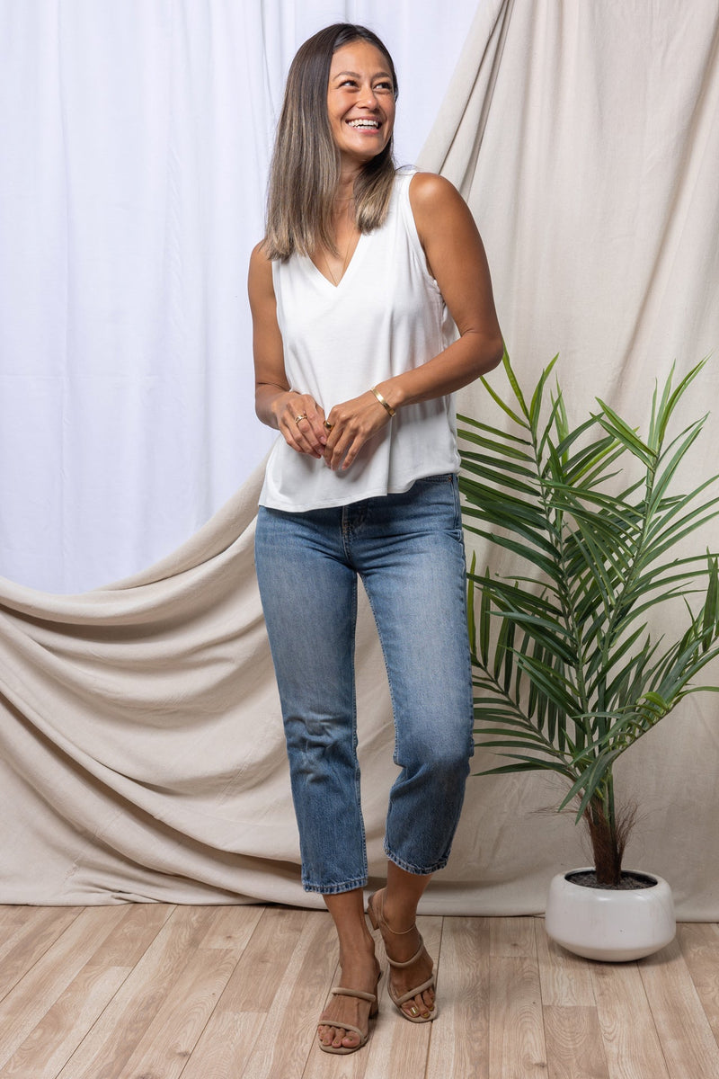 Nikki Tank Top (Ivory) - M