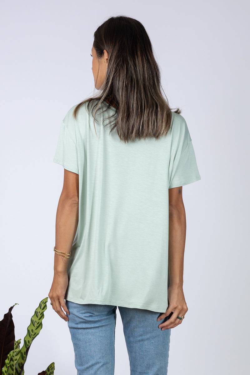 Austin Colorblock Tee (Seafoam/Heather Grey) - XS/S