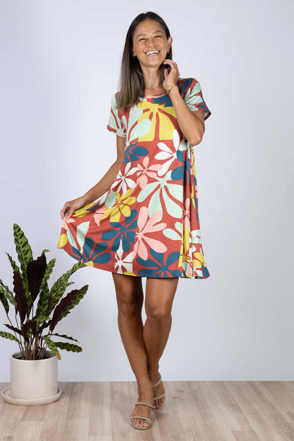Harper Paneled Dress (Naupaka)