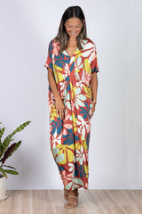 Jade Maxi Kaftan (Naupaka) - XL