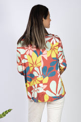 Julie 3/4 Sleeve Top (Naupaka) - M