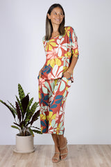 Julie 3/4 Sleeve Top (Naupaka)