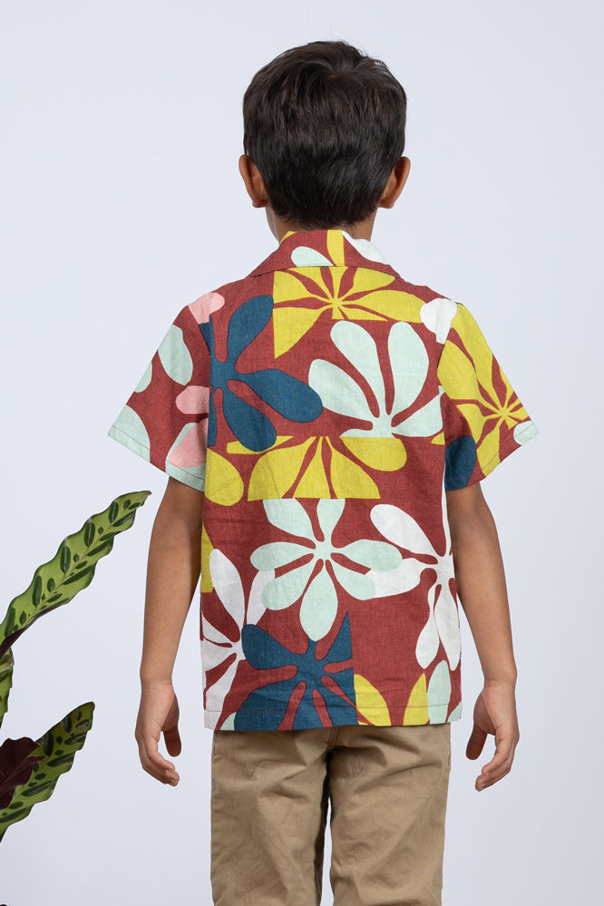 Mini Ronnie Aloha Shirt (Naupaka)