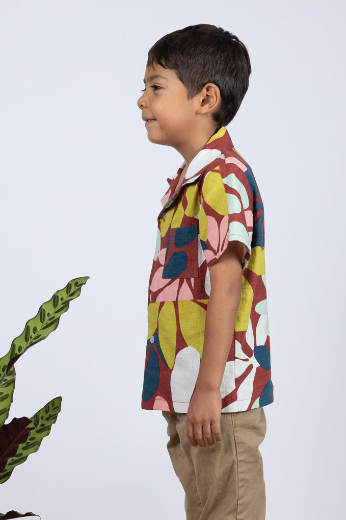 Mini Ronnie Aloha Shirt (Naupaka)