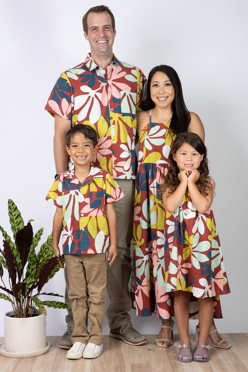 Mini Ronnie Aloha Shirt (Naupaka)