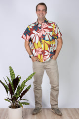 Ronnie Men's Aloha Shirt (Naupaka) - M