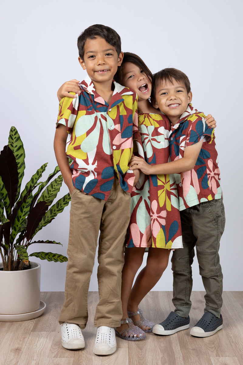 Mini Ronnie Aloha Shirt (Naupaka)