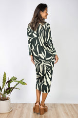 Lynette Midi Dress (Maile Forest) - S