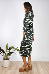 Lynette Midi Dress (Maile Forest) - S