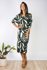 Lynette Midi Dress (Maile Forest) - S