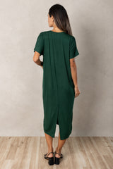 Connor V-Neck Midi Dress (Ivy)