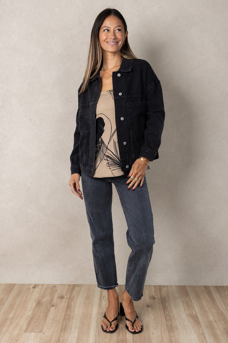 Classic Denim Jacket (Black Wash) – Ten Tomorrow