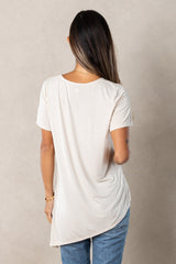 Dillyn Assym Tee (Off-White)