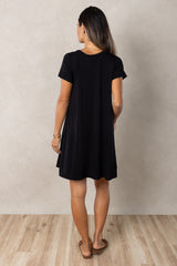 Harper Paneled Dress (Black)
