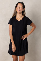 Harper Paneled Dress (Black)