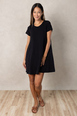 Harper Paneled Dress (Black)