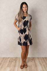 Harper Paneled Dress (Midnight Kalo)
