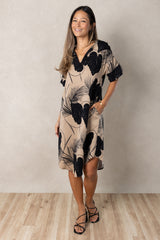 Jasper Kaftan Dress (Midnight Kalo)