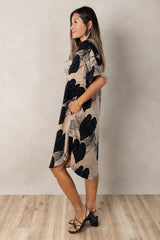 Jasper Kaftan Dress (Midnight Kalo)