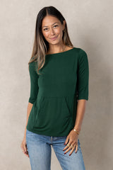Meg Boatneck Top (Ivy)