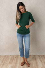 Meg Boatneck Top (Ivy)