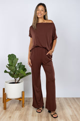 Parker High-Waist Pant (Chocolate)