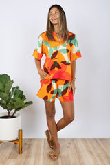 Jasper Top (Tangerine Linen)