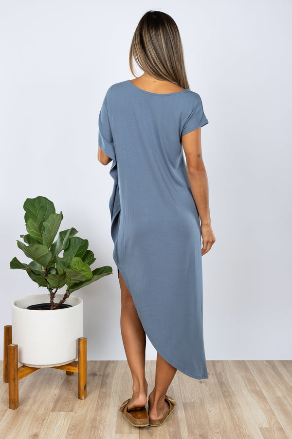 Lola Asymmetrical Dress (French Blue)