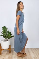 PRE-SALE Lola Asymmetrical Dress (French Blue)