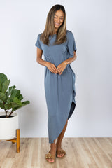 PRE-SALE Lola Asymmetrical Dress (French Blue)