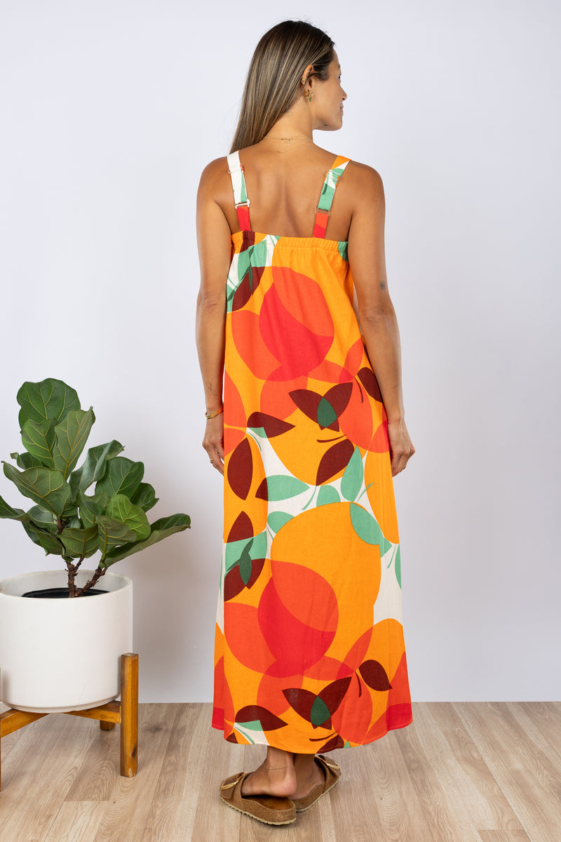 Miki Maxi (Tangerine Linen)