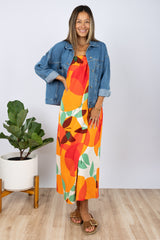 Miki Maxi (Tangerine Linen)