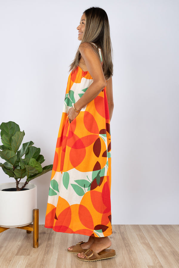 Miki Maxi (Tangerine Linen)