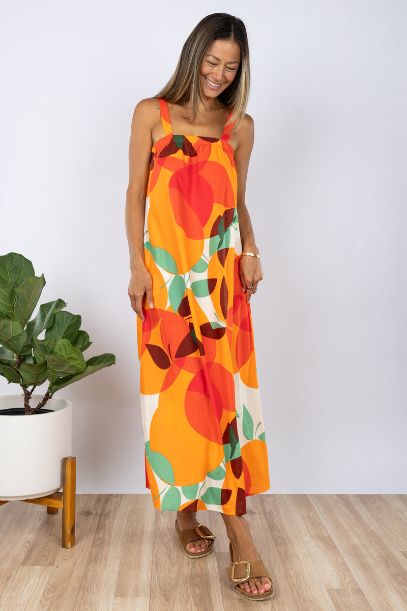 Miki Maxi (Tangerine Linen)