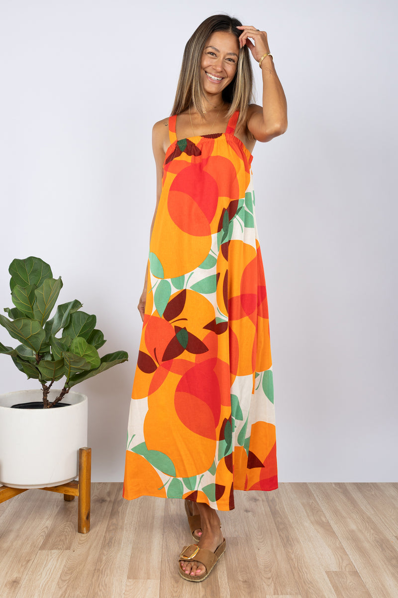 Miki Maxi (Tangerine Linen)