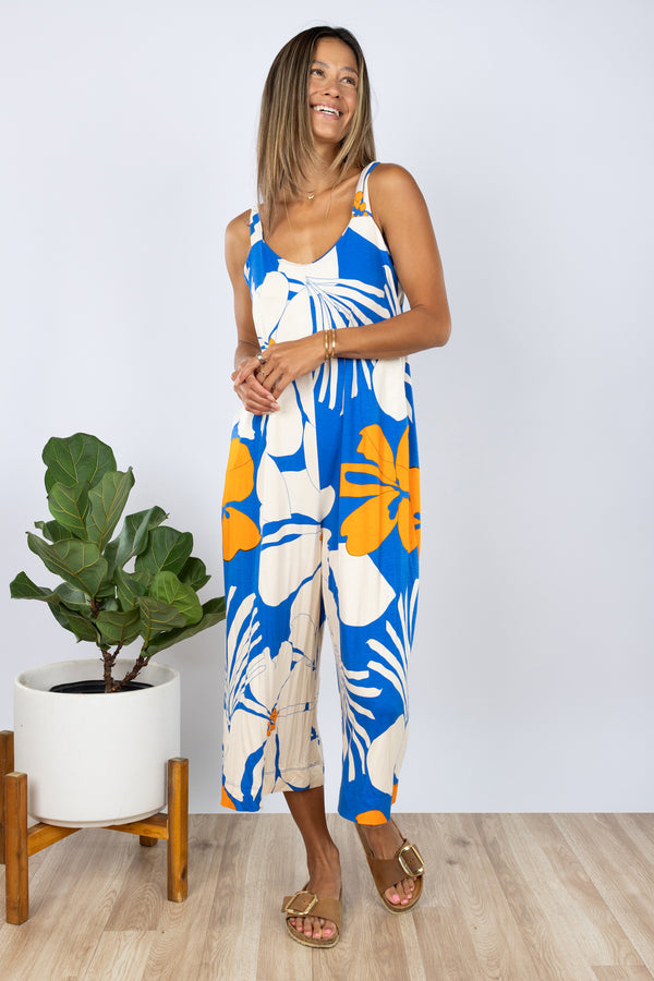 Paisley Jumpsuit "Imperfect" (Coastal Hibiscus) *FINAL SALE*