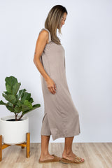 Paisley Jumpsuit (Mocha Stripe) - XXS